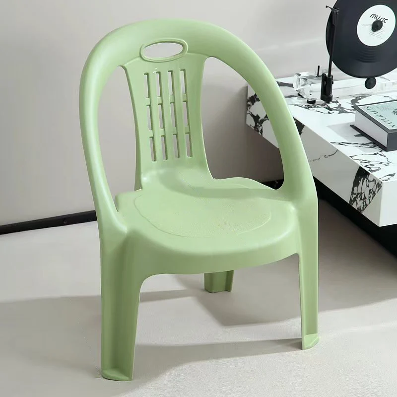 Modern Minimalist Curved Kids PP Stackable Low Stool Backrest Armless For Living Room