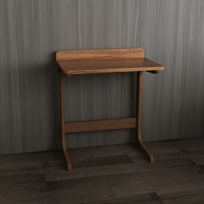 Contemporary Nordic Rectangular Black Walnut Wood End Table For Living Room