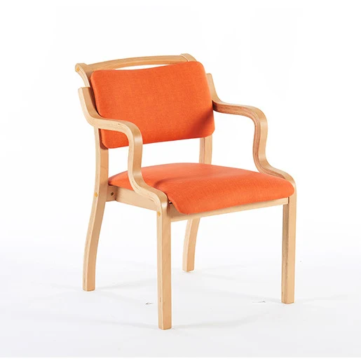 Modern Minimalist Square Upholstered Bentwood PU Leather Dining Chair Backrest For Dining Room