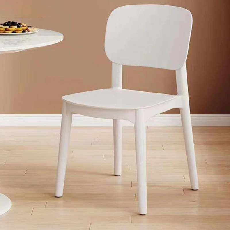 Contemporary Scandinavian PP Square Dinning Chair Backrest Stackable For Dining Room