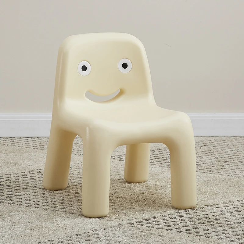 Contemporary Scandinavian Kids Smile Square PE Low Chair Backrest Armless For Living Room