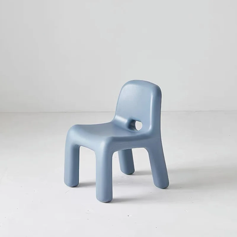 Contemporary Scandinavian Kids Square Starry Sky PE Low Chair Backrest Armless For Study