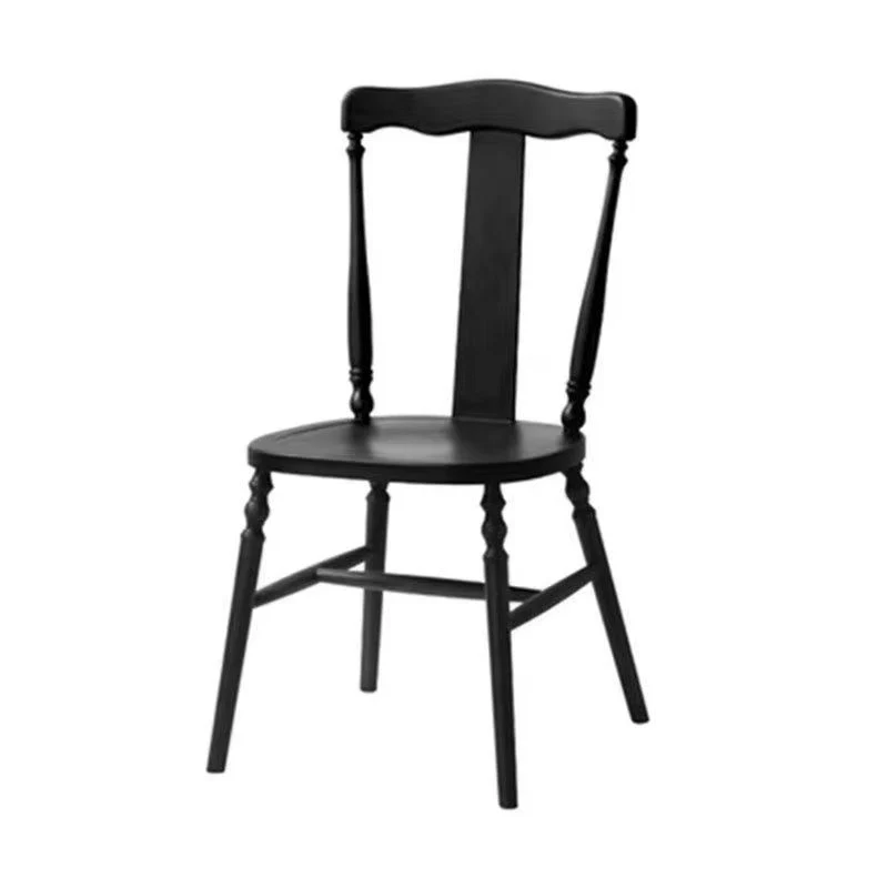 Traditional Vintage Square Rubberwood Rattan Dining Chair Backrest For Dining Room