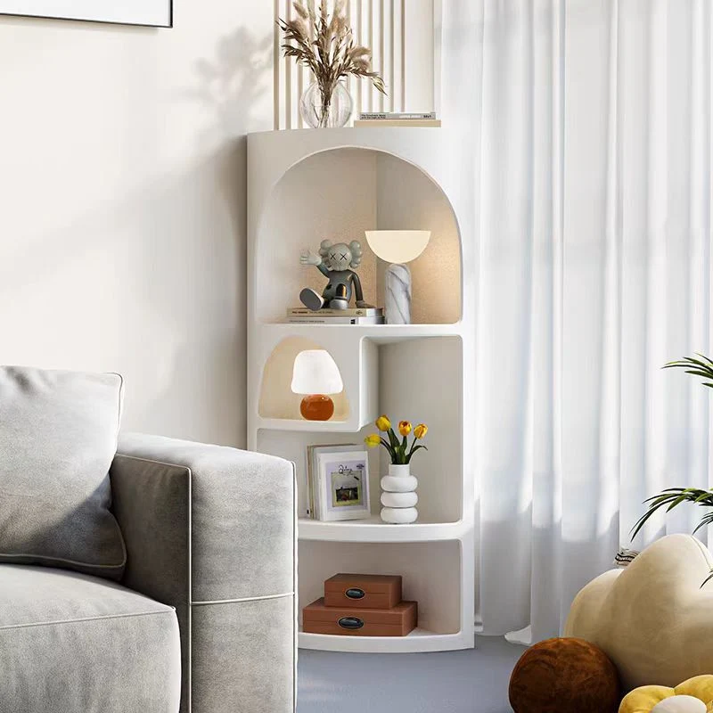 Contemporary Scandinavian Fan PVC Foam Board End Table For Living Room
