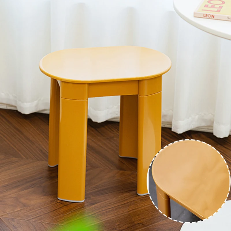 Contemporary Nordic Macaron Round Oval PP Chair For Living Room