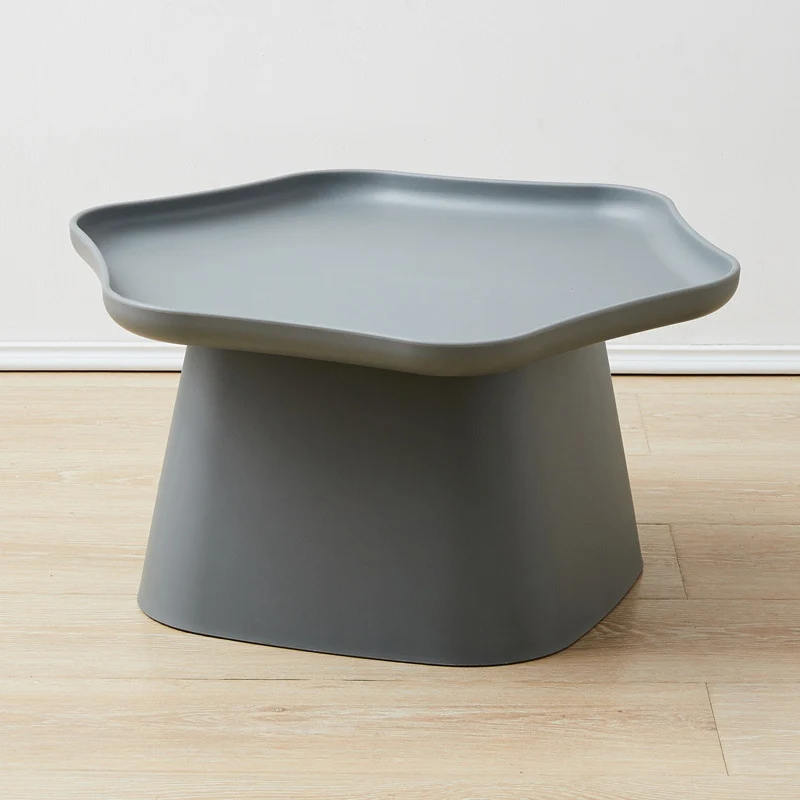 Modern Minimalist Hexagonal Square Cone PP End Table 1-Tier For Living Room
