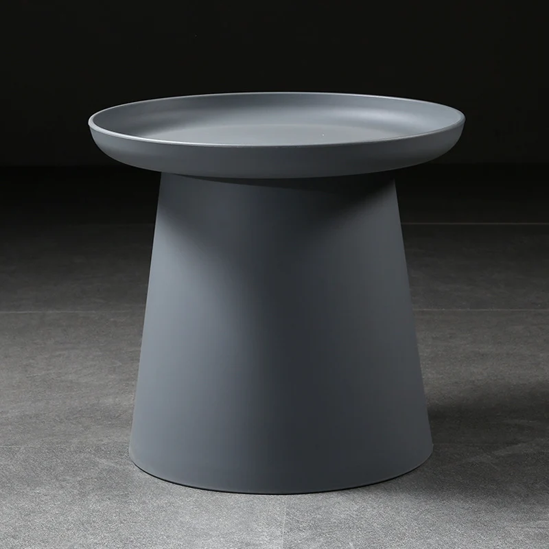 Modern Minimalist Disc Round PP End Table 1-Tier For Living Room