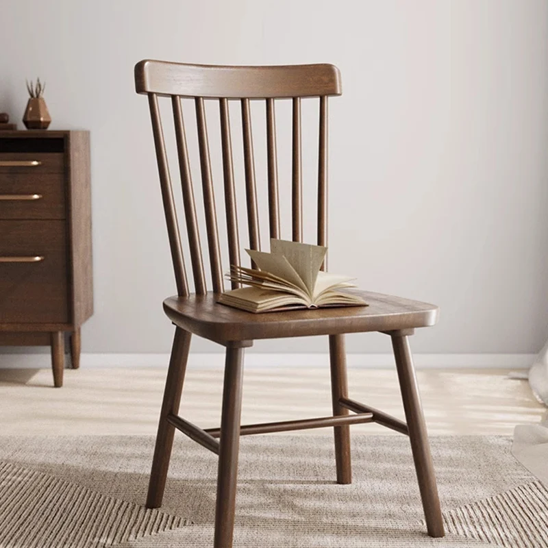 Traditional Vintage Square Rubberwood Plywood Dining Chair Backrest For Dining Room