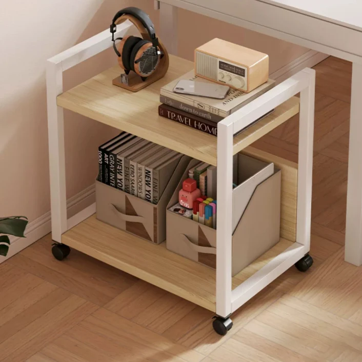 Modern Minimalist Rectangular MDF Metal Frame End Table 2/3 Tier For Living Room