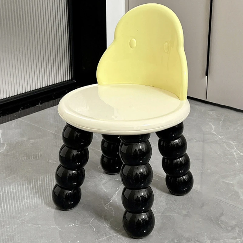 Contemporary Nordic Round Full PP Stool Backrest Armless For Living Room
