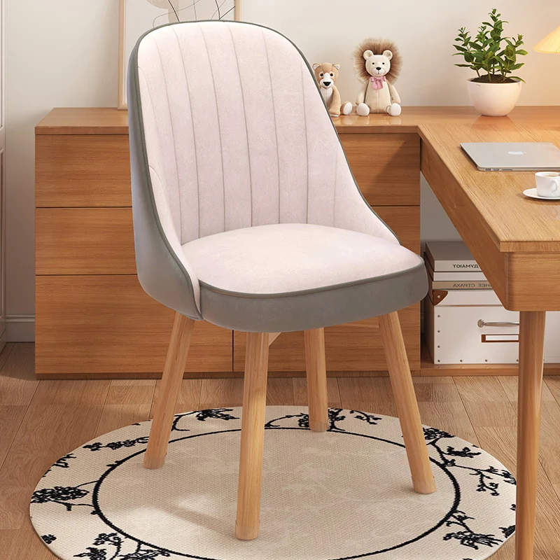 Modern Minimalist Square Curve Synthetic Fabric Plywood Cat Scratch Leather Desk Chair Backrest For Home Office