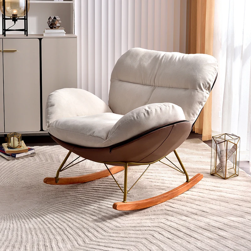 Contemporary Scandinavian Arc Swing Square Cotton Linen Velvet Synthetic Fabric Solid Wood Accent Chair Backrest Armless For Living Room