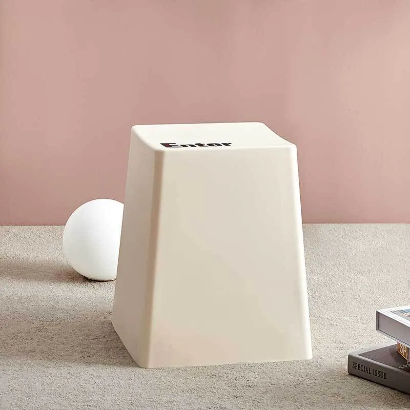 Contemporary Creative PP Trapezoidal Keyboard Button Stackable Stool Backless For Dining Room