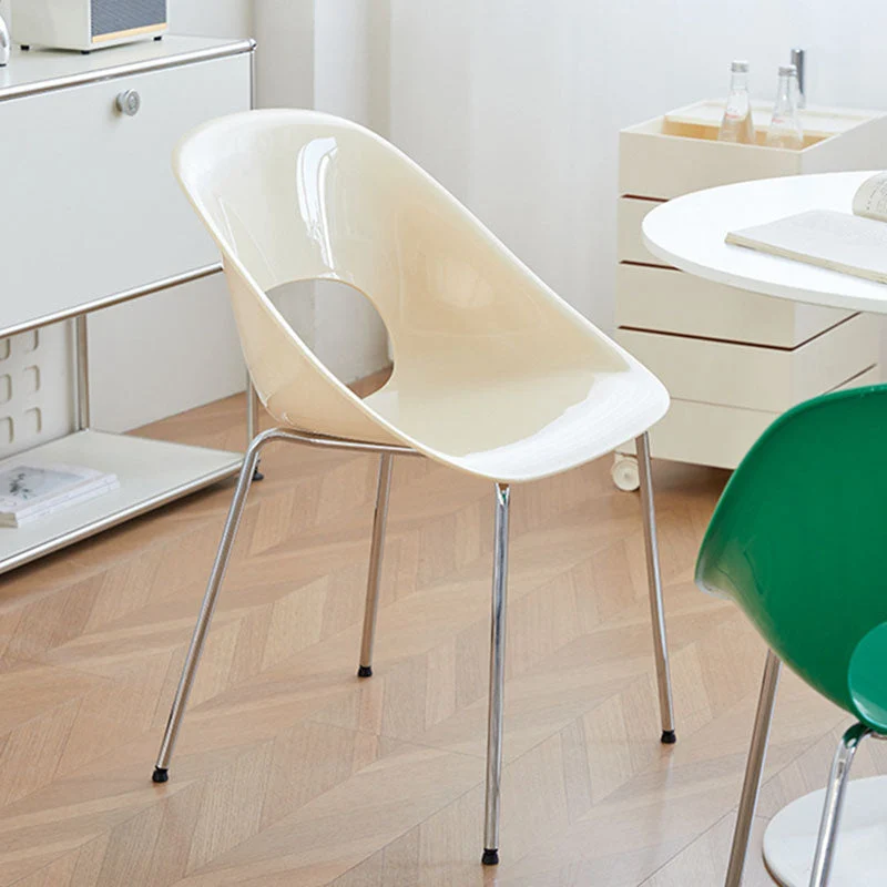 Modern Minimalist Ring Curved Plastic Iron Dining Chair Backrest For Dining Room