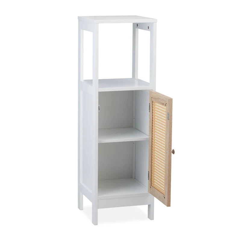 Étagère de salle de bain compacte avec 3 niveaux rangement pratique 60 x 30 x 90 cm en MDF blanc 13_0011708