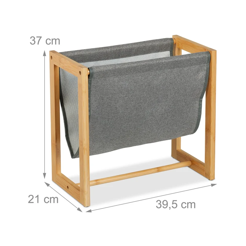 Porte-documents design moderne rectangulaire compact 30 x 20 x 25 cm en bambou naturel 13_0016544