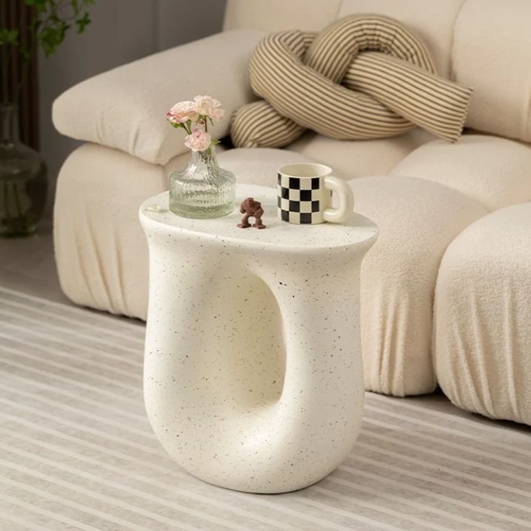 Contemporary Creative Wine Glass Shapes Magnesium Oxide End Table 1-Tier For Living Room