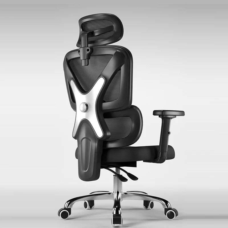 Modern Simplicity Mesh Nylon Steel Sponge Square Desk Chair Liftable Headrest Footrest For Home Office