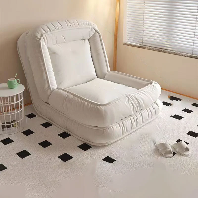 Modern Minimalist Rectangle Chenille Iron Accent Chair Backrest For Living Room