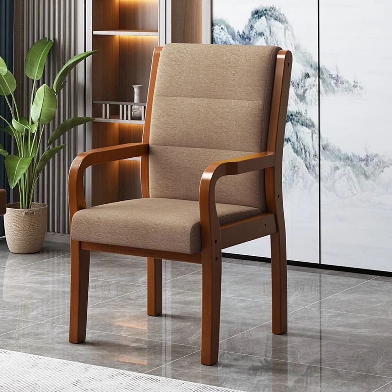 Modern Luxury Rectangular Plywood Rubberwood Fabric PU Leather Chair Backrest Armrest For Living Room