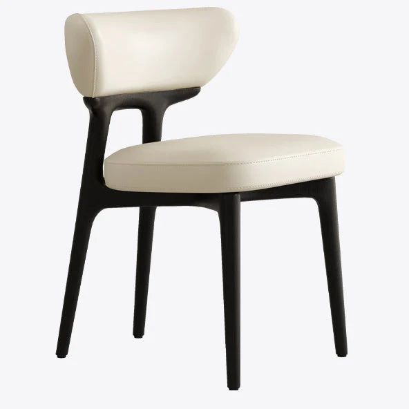 Modern Minimalist Square Sherpa Fabric Microfiber Leather Ash Foam Dining Chair Backrest For Dining Room