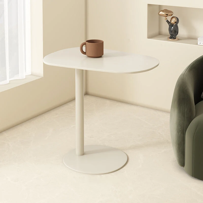 Modern Minimalist Geometric Round Iron Carbon Steel End Table For Living Room