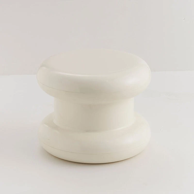 Contemporary Scandinavian Cylinder Frame ABS Vanity Stool 1-Leg For Bedroom