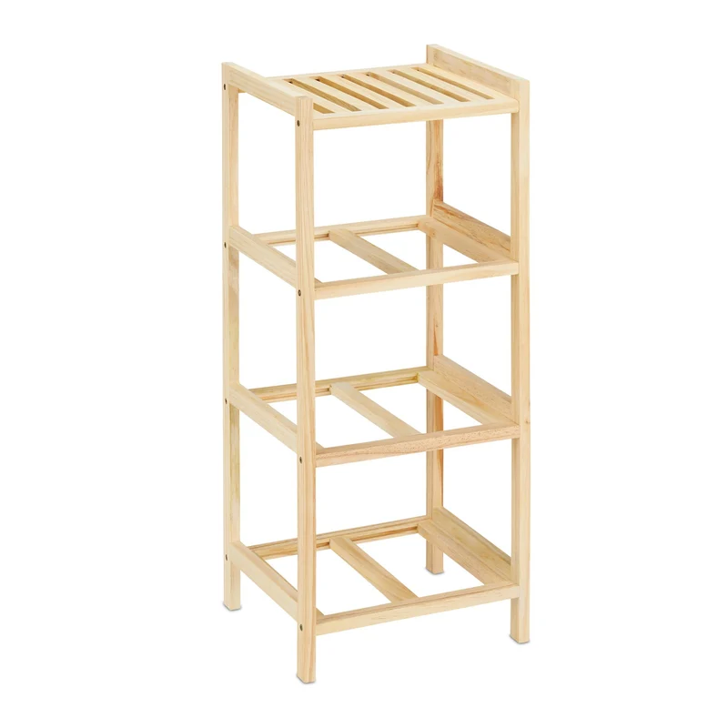 Étagère de rangement polyvalente pour salle de bain 65 x 28 x 25,5 cm pratique avec 3 paniers en bois marron 13_0010737