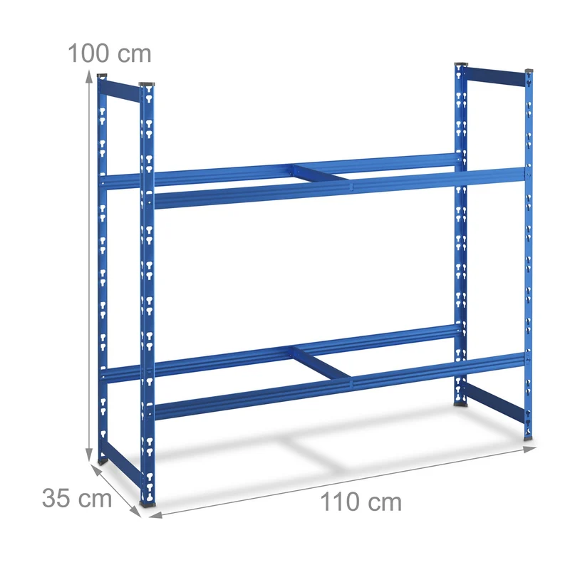 Rangement pour 8 pneus garage avec étagères réglables 100 x 110 x 35 cm en acier noir 13_0016520