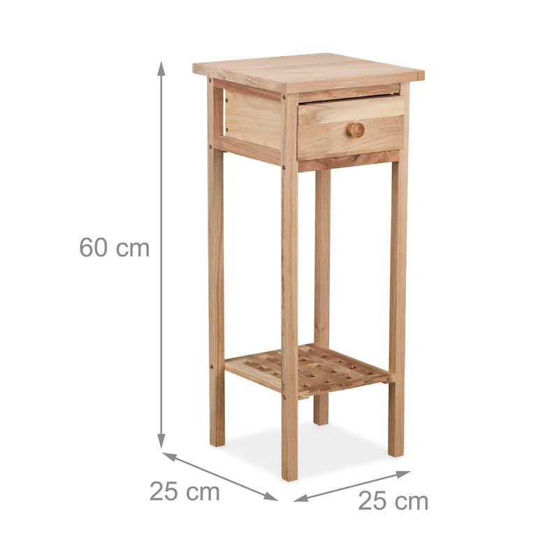 Lot de 2 tables d'appoint étroites design naturel salon 90 x 30 x 75 cm en bois de noyer 13_0016428