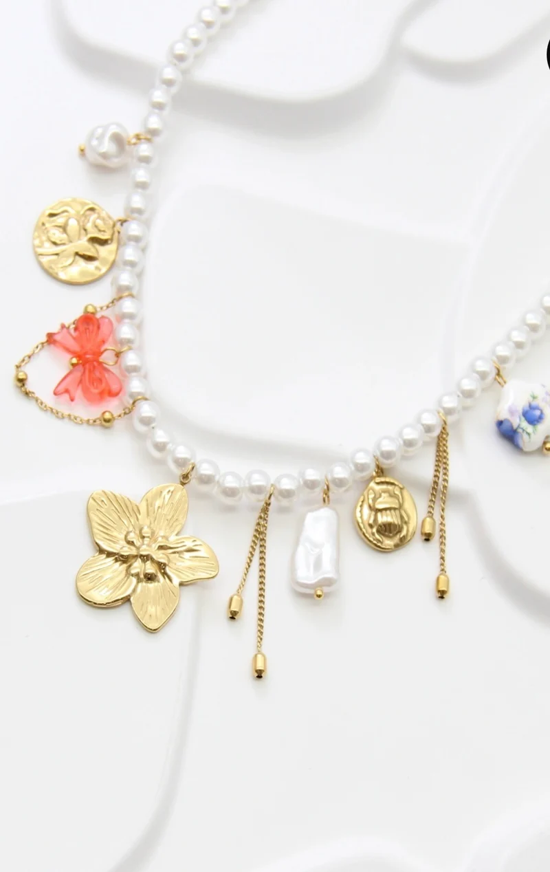 Collier Flower perle