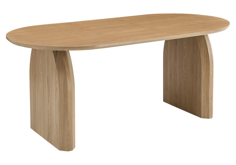 Table à manger ovale bois chêne clair - Nael