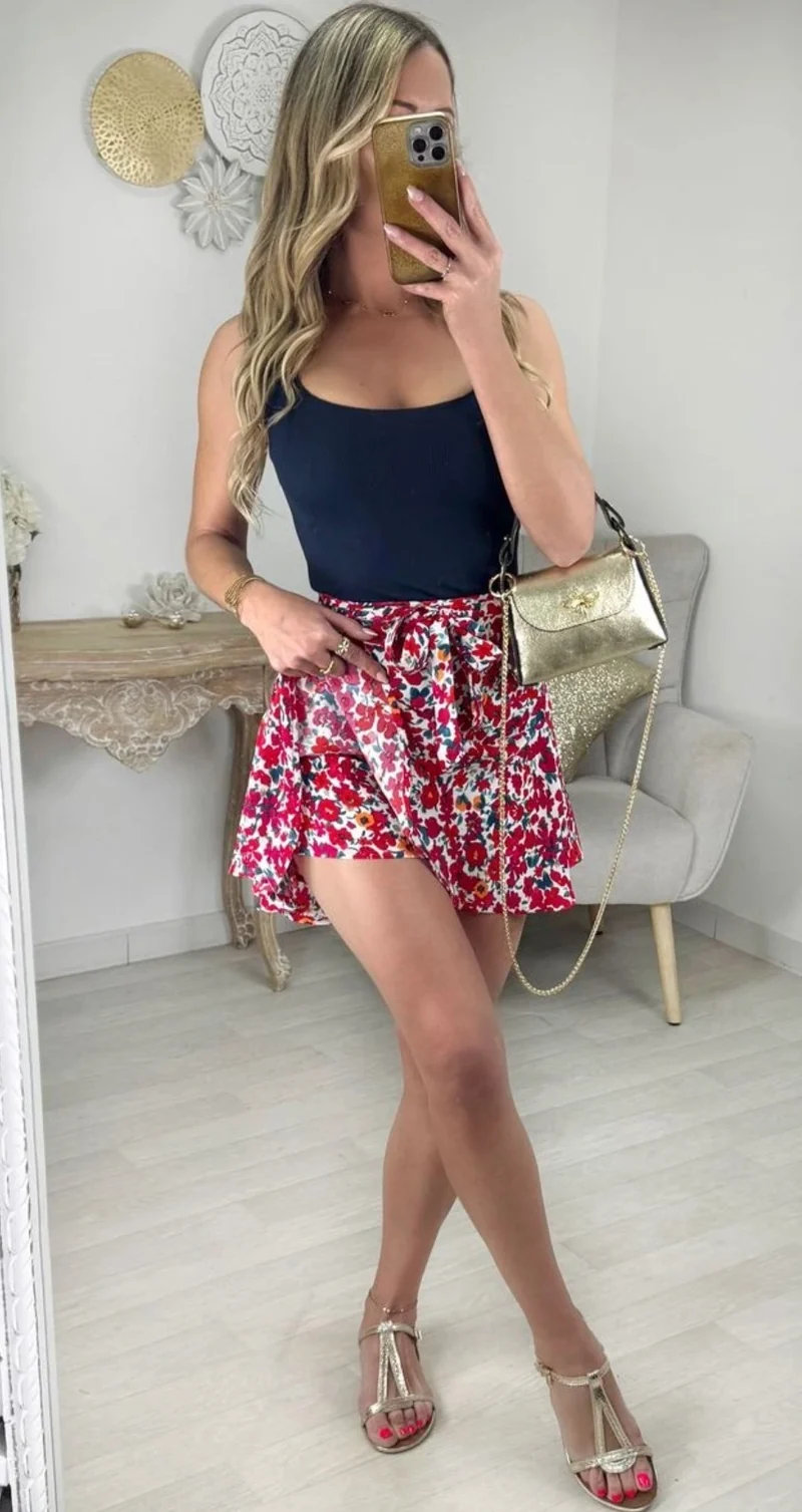 Jupe short floral 🌺