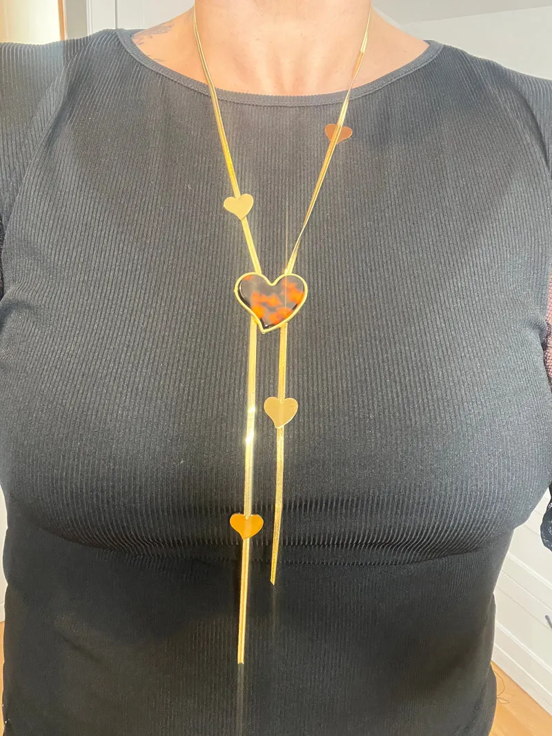 Collier long cœur