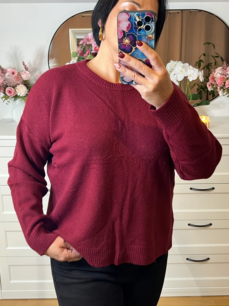 Pull doux à noeud papillon