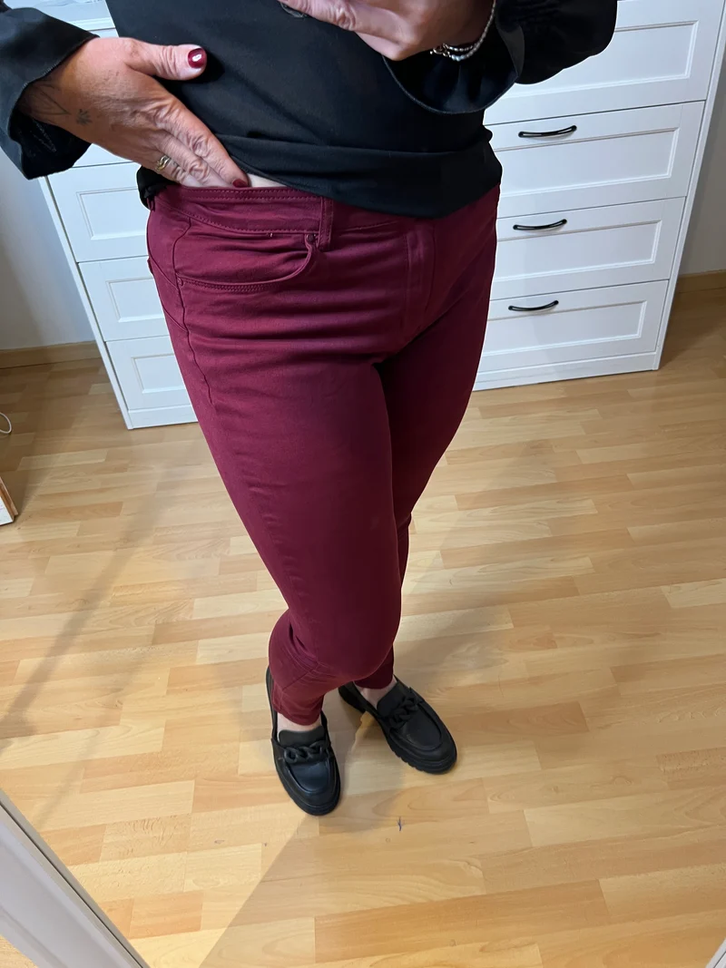 Pantalon Slim ANA Bordeaux