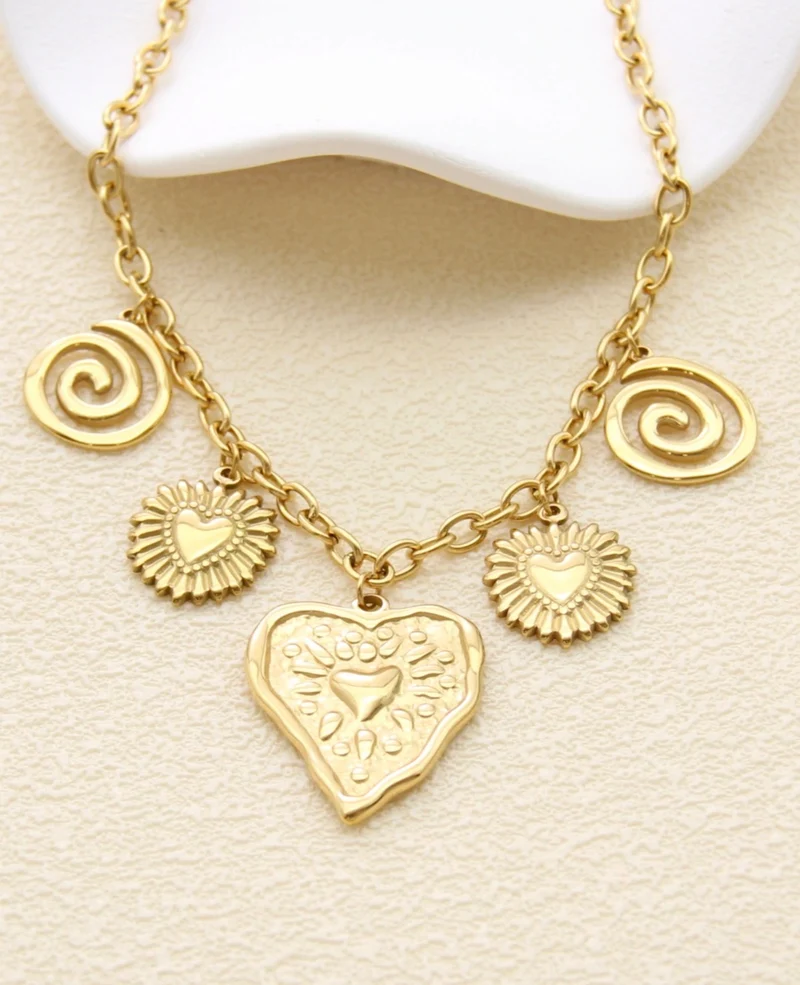 Collier Coeur et Spirale