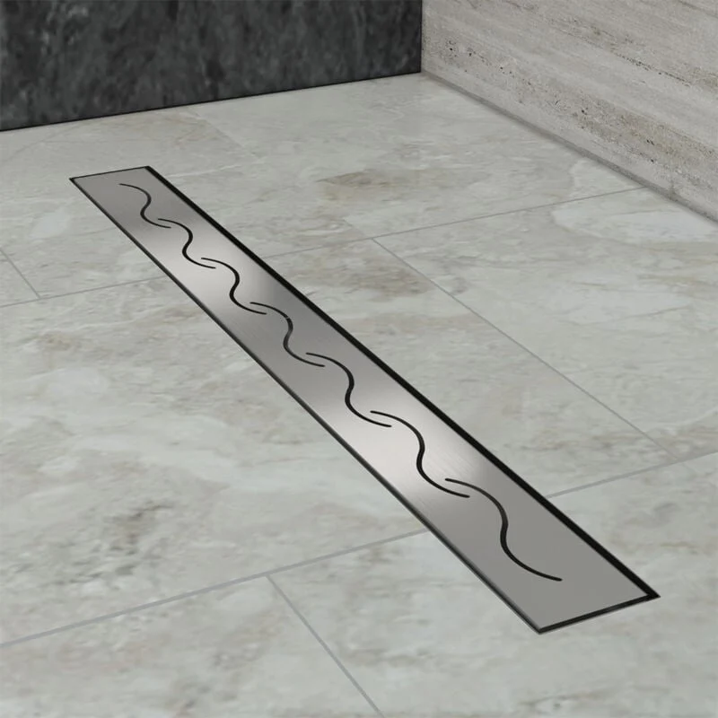 SIRHONA Caniveau de douche Siphon douche italienne, diverses Tailles au Choix 60-100cm, Acier Inoxydable