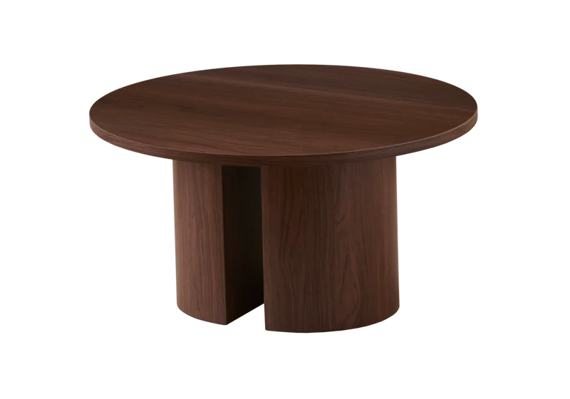 Table basse ronde bois noyer foncé - Arca