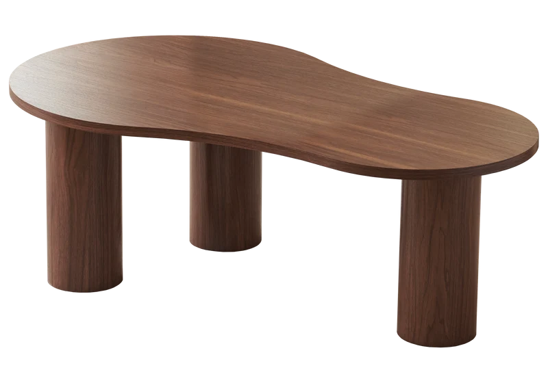 Table basse organique haricot noyer - Alba