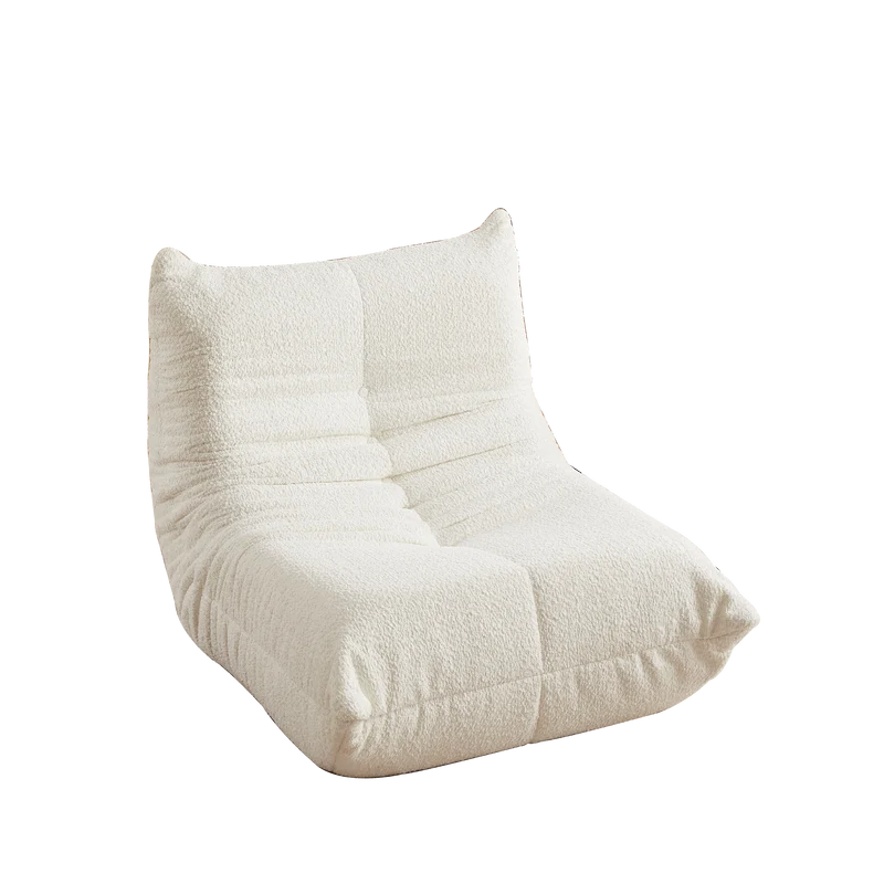 Canapé 1 places en chenille beige mousse mémoire ECHOELLE