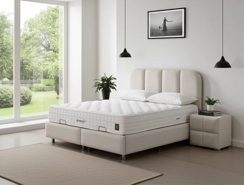 Lit Coffre ELEN BLANC CASSÉ - Chenille