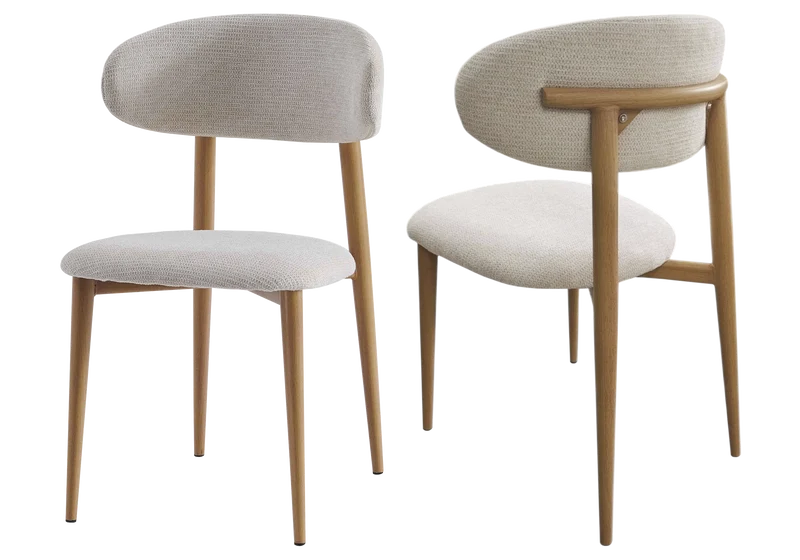 Chaise salle à manger bois clair beige - Terra x4