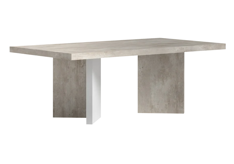 Table basse blanc laqué effet béton – Treviso