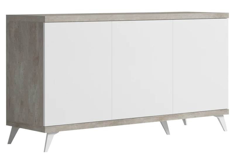 Buffet blanc laqué effet béton – Treviso