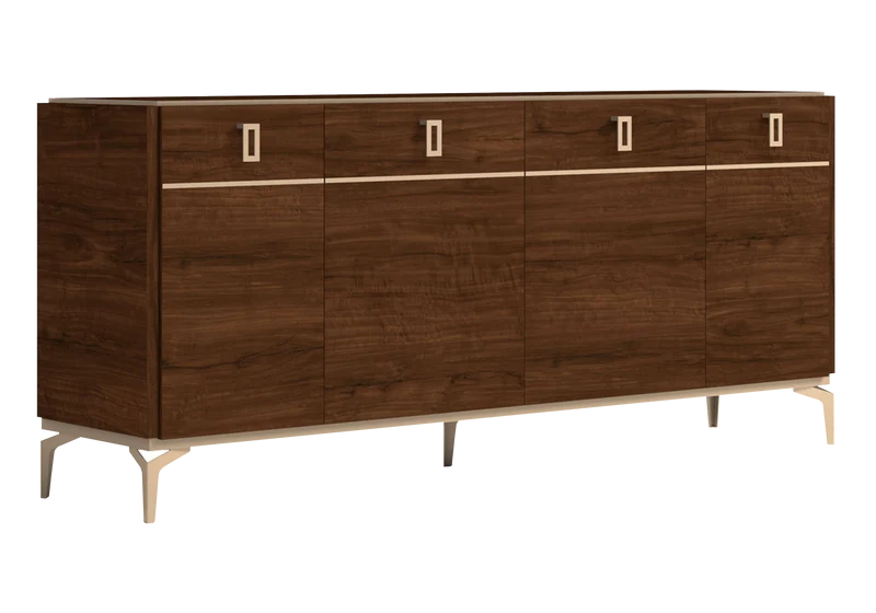Buffet 4 portes noyer – Eva
