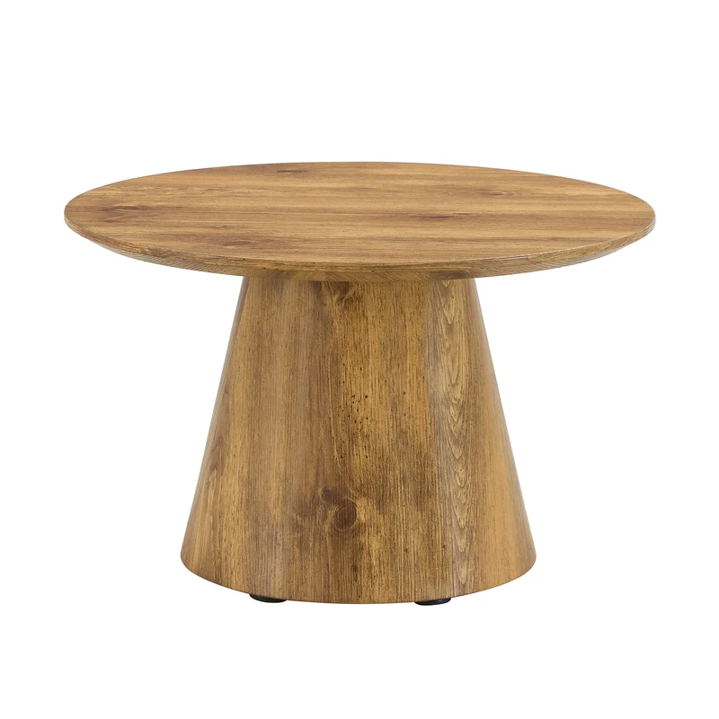 Table basse ronde Ø60 cm effet bois naturel au design scandinave MINIMALISTORGANIZER