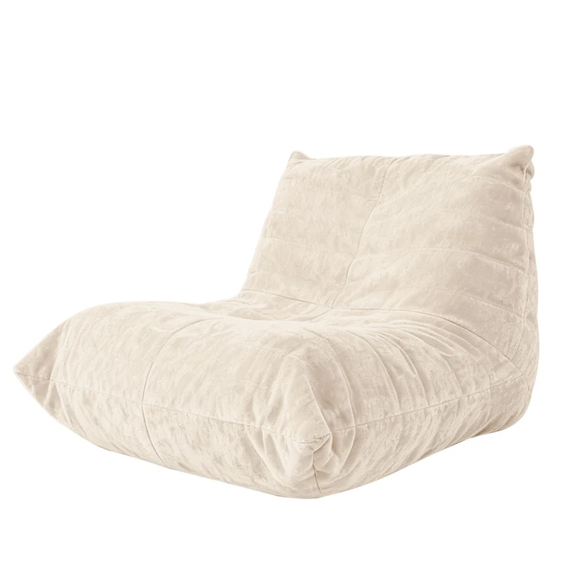 Chauffeuse matelassée chenille blanche pailletée fauteuil de sol 90x100cm CHROMESHELF