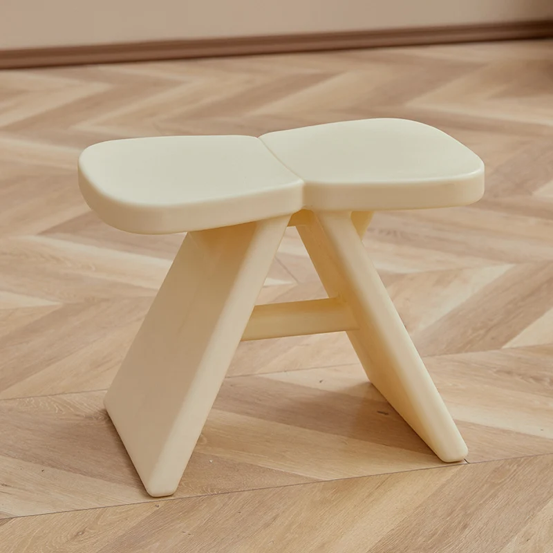 Modern Minimalist PE Rectangular Low Stool Armless For Entryways