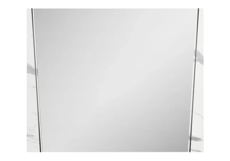 Miroir mural rectangulaire 123 cm blanc laqué - Anna